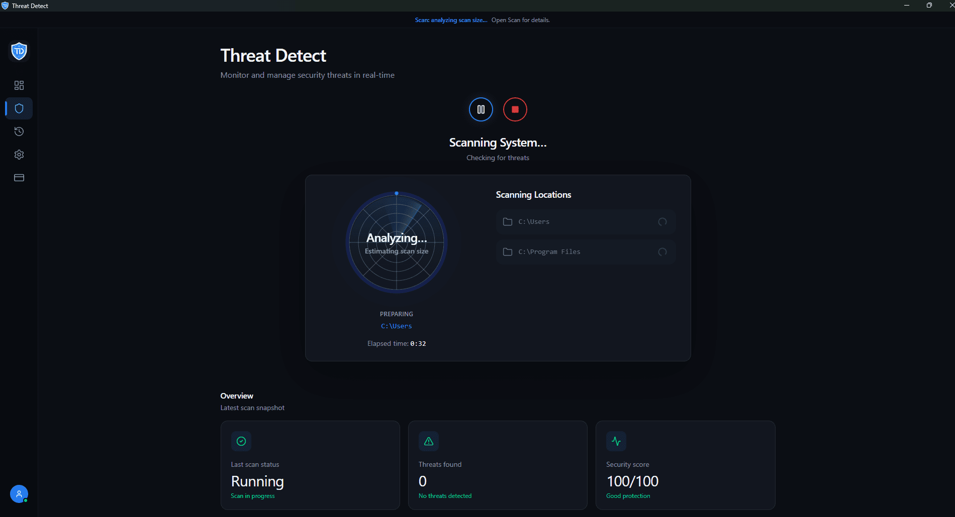 01 threat detect 00 scan